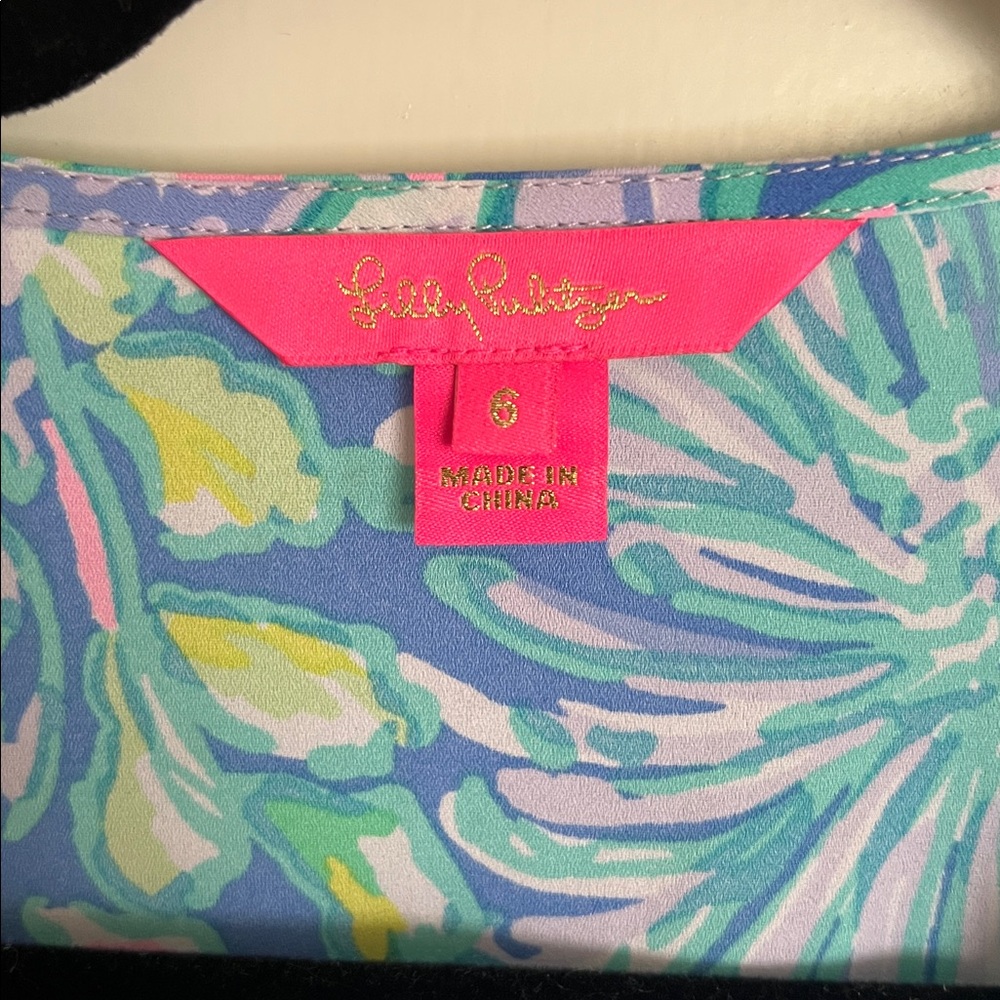 Lilly Pulitzer Blue and Pink Floral Dress - Picture 2 of 5